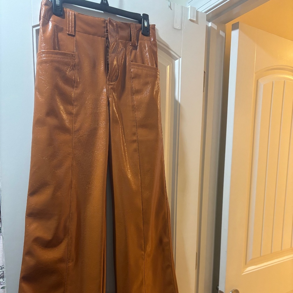 Free people faux leather pants
